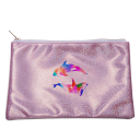 Sublimation Glitter Cosmetic Bag with Zipper-pink