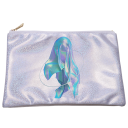 Sublimation Glitter Cosmetic Bag with Zipper-silver