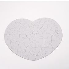 Sublimation Blank Heart Shape Paper Jigsaw Puzzle-52pcs