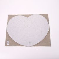 Sublimation Blank Heart Shape Paper Jigsaw Puzzle-52pcs