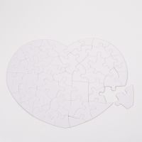 Sublimation Blank Heart Shape Paper Jigsaw Puzzle-52pcs