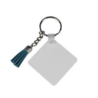 Sublimation FRP Double-sided Tassel Keychain-square