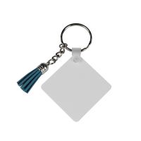 Sublimation FRP Double-sided Tassel Keychain-square