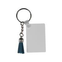 Sublimation FRP Double-sided Tassel Keychain- rectangle