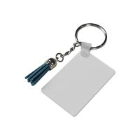 Sublimation FRP Double-sided Tassel Keychain- rectangle