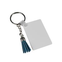 Sublimation FRP Double-sided Tassel Keychain- rectangle