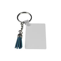 Sublimation FRP Double-sided Tassel Keychain- rectangle