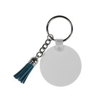 Sublimation FRP Double-sided Tassel Keychain-round