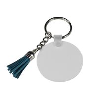 Sublimation FRP Double-sided Tassel Keychain-round