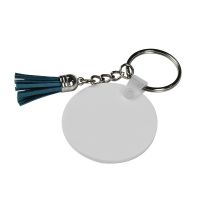 Sublimation FRP Double-sided Tassel Keychain-round