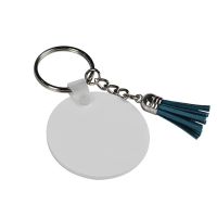 Sublimation FRP Double-sided Tassel Keychain-round