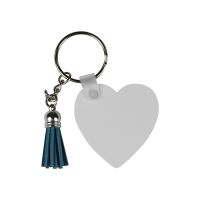 Sublimation FRP Double-sided Tassel Keychain-heart