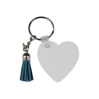 Sublimation FRP Double-sided Tassel Keychain-heart