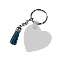 Sublimation FRP Double-sided Tassel Keychain-heart