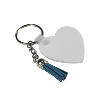 Sublimation FRP Double-sided Tassel Keychain-heart