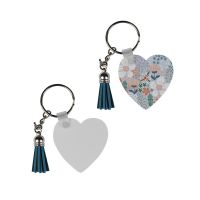 Sublimation FRP Double-sided Tassel Keychain-heart