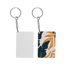 Sublimation PVC Double-sided keychain-rectangle