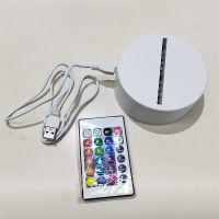 Sublimation Blank Acrylic lamp-frosted 3 hearts-with 15 colors USB stand