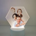Sublimation Blank Acrylic lamp-frosted hexagon-with 15 colors USB stand and remote control