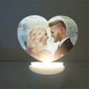 Sublimation Blank Acrylic lamp-frosted heart-with 15 colors USB stand and remote control