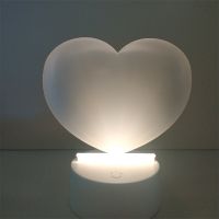 Sublimation Blank Acrylic lamp-frosted heart-with 15 colors USB stand and remote control