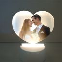 Sublimation Blank Acrylic lamp-frosted heart-with 3 colors USB stand