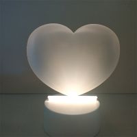 Sublimation Blank Acrylic lamp-frosted heart-with 3 colors USB stand