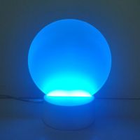 Sublimation Blank Acrylic lamp-frosted round-with 3 colors USB stand