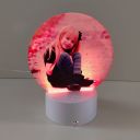 Sublimation Blank Acrylic lamp-white round-with 15 colors USB stand and remote control