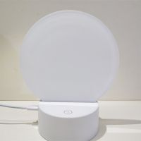 Sublimation Blank Acrylic lamp-white round-with 15 colors USB stand and remote control