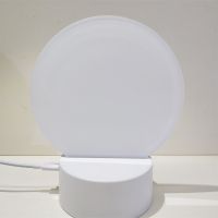 Sublimation Blank Acrylic lamp-white round-with 3 colors USB stand