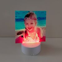 Sublimation Blank Acrylic lamp-frosted square-with 15 colors USB stand and remote control