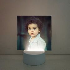 Sublimation Blank Acrylic lamp-frosted square-with 3 colors USB stand