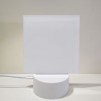 Sublimation Blank Acrylic lamp-white square-with 3 colors USB stand