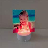 Sublimation Blank Acrylic lamp-white square-with 3 colors USB stand