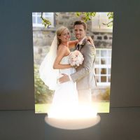 Sublimation Blank Acrylic lamp-frosted rectangle-with 3 colors USB stand