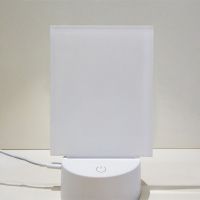 Sublimation Blank Acrylic lamp-white rectangle-with 15 colors USB stand and remote control