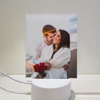 Sublimation Blank Acrylic lamp-frosted rectangle-with 3 colors USB stand