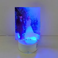 Sublimation Blank Acrylic lamp-frosted rectangle-with 3 colors USB stand