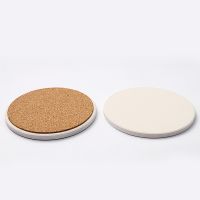 Sublimation Tea Cup Ceramic Coasters with Cork-round