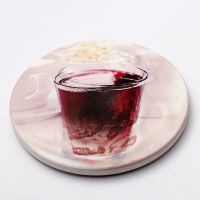 Sublimation Tea Cup Ceramic Coasters with Cork-round