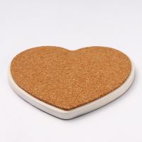 Sublimation Tea Cup Ceramic Coasters with Cork-heart