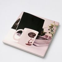 Sublimation Tea Cup Ceramic Coasters with Cork-square