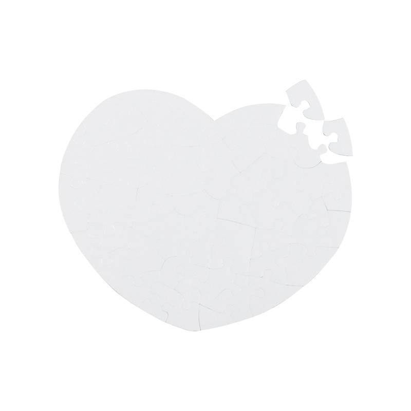 Sublimation  A4 Pearl white magnet Heart puzzle-52 pieces