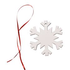 Sublimation double-side MDF Christmas Ornaments-snowflake