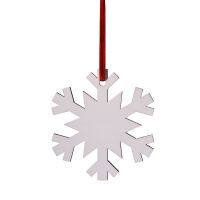 Sublimation double-side MDF Christmas Ornaments-snowflake