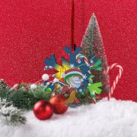 Sublimation double-side MDF Christmas Ornaments-snowflake