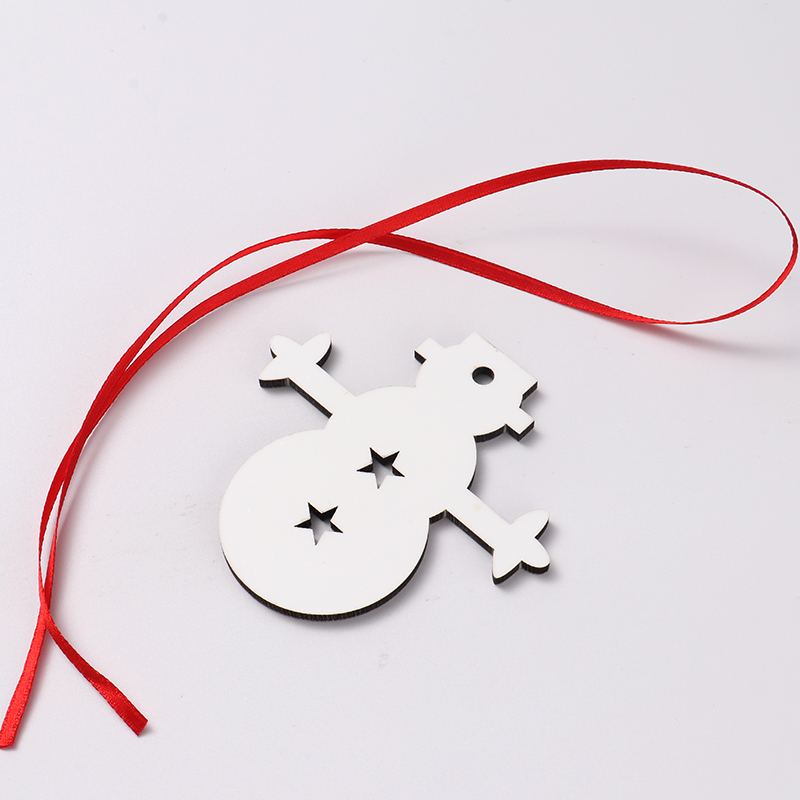 Sublimation double-side MDF Christmas Ornaments-snowman