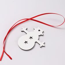 Sublimation double-side MDF Christmas Ornaments-snowman