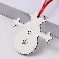 Sublimation double-side MDF Christmas Ornaments-snowman